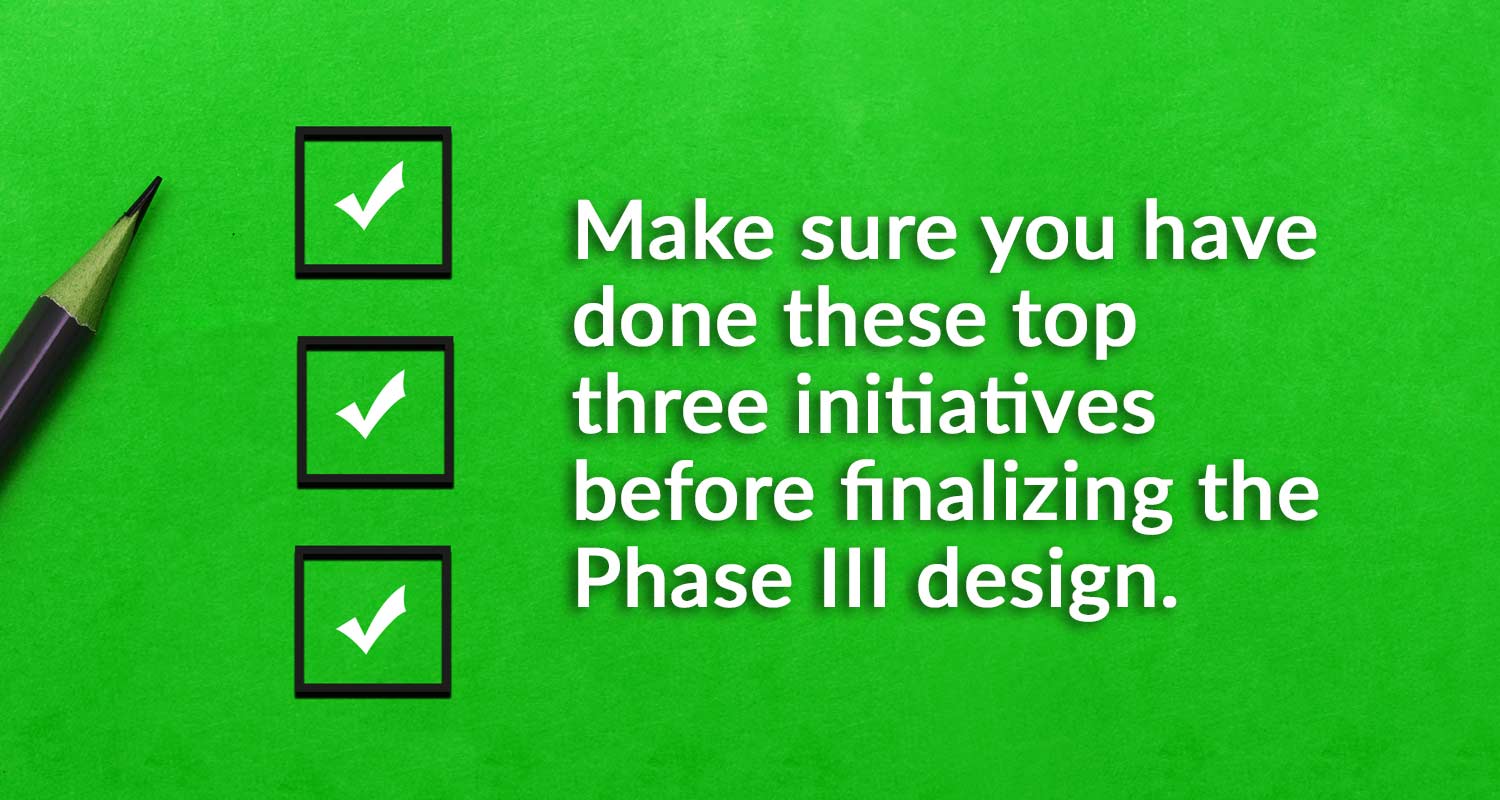 Before Starting Phase III at Smallco, Commercialization Check List